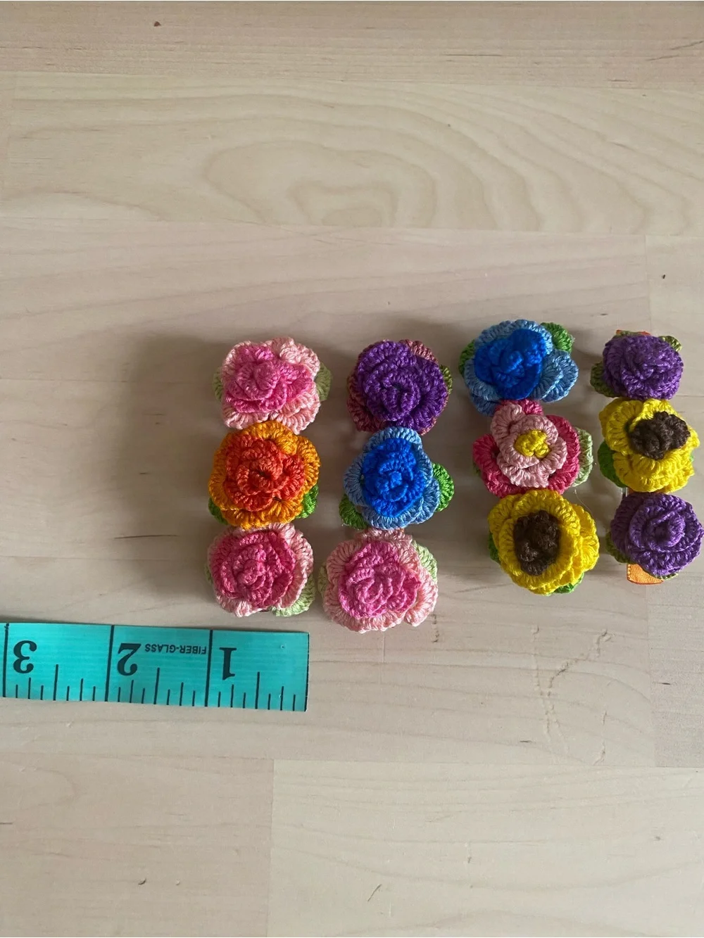 N/A three crocheted